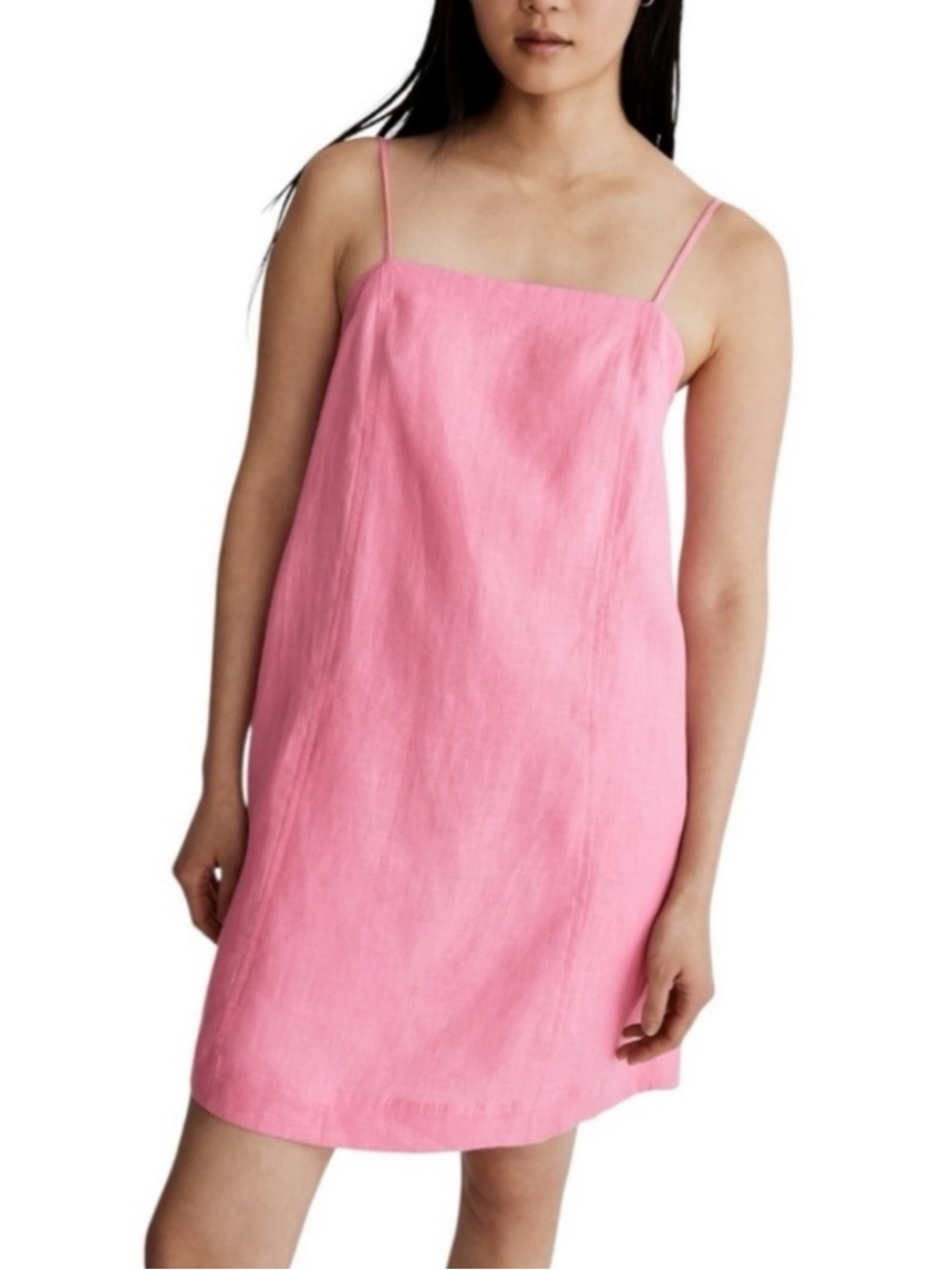 Madewell 100% Linen Mini Sun Dress Pink Size 4